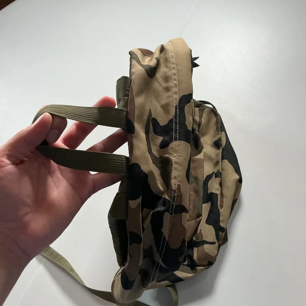 JanSport Backpack Unisex OS Woodland Camo Canvas Streetwear Gorpcore Utility Bag
